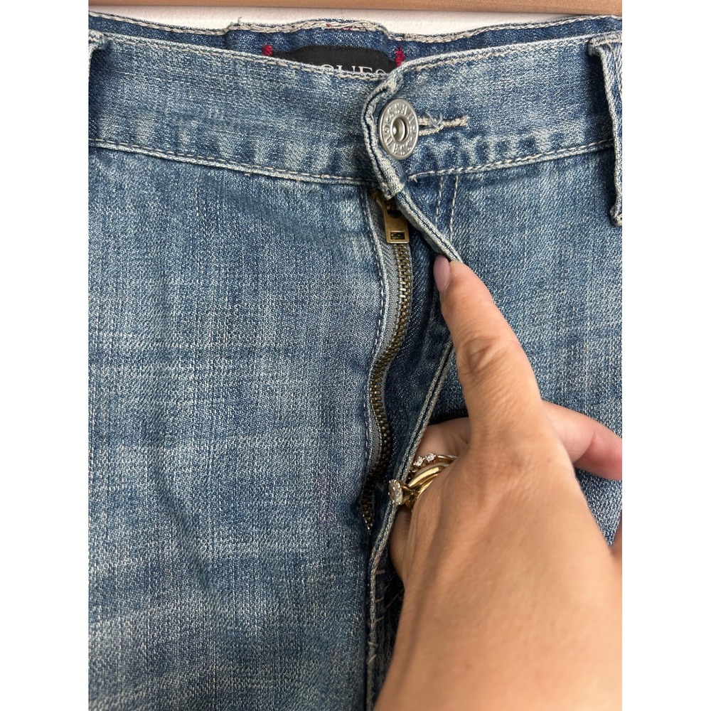 Guess Ultra Slim McCrae Fit Mens Blue Medium Wash Denim Jeans 40x32 VTG Style - Picture 5 of 11